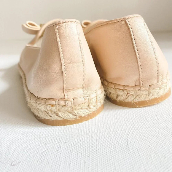 Cole Haan Nude  Beige Leather Espadrille Flats NEW - Picture 8 of 11